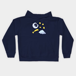 Nighttime starry night! Kids Hoodie